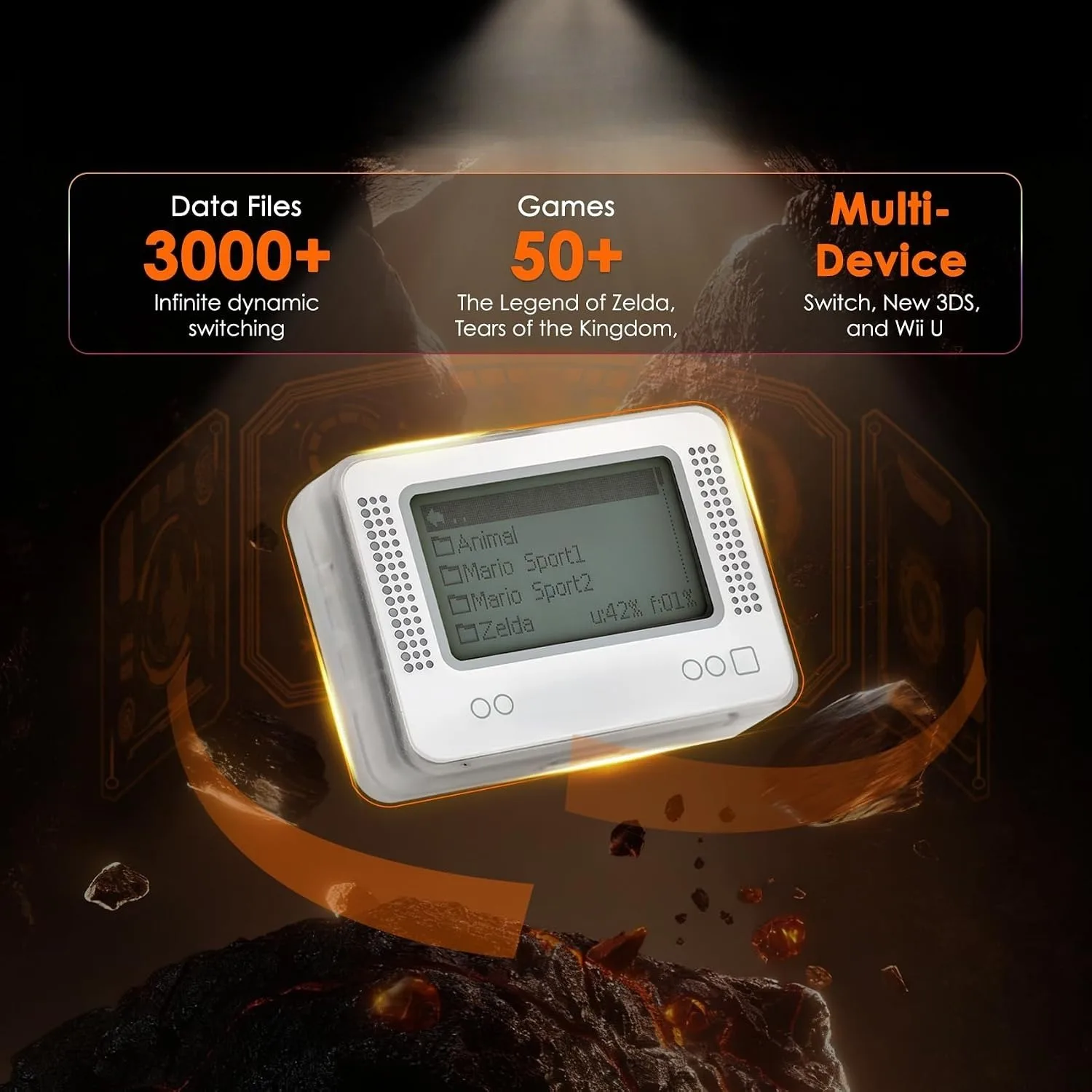 NFC Tag Emulator,for Switch/3DS/Wii U - Ultimate 3000+ Data Storage, Compatible with 50+ Games,1.4