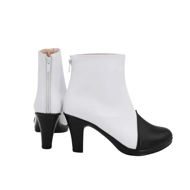 Botas de Cosplay Hazbin Charlie, zapatos de cuero blanco y negro para Hotel, zapatos de Anime hechos a medida de cualquier tamaño para mujer, nuevos