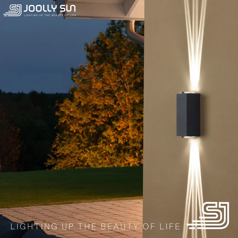 JoollySun LED Wall Lights Outdoor Lighting Modern Home Decor Light Fixtures for Balcony Porch Lamp Waterproof IP65 Wall Sconces