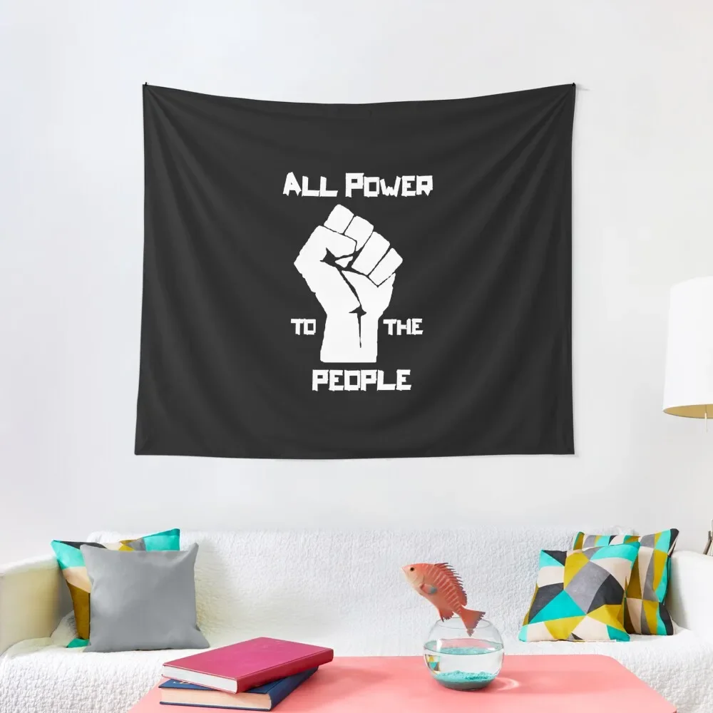 

ALL POWER TO THE PEOPLE Panthers Party civil rights Tapestry Room Decoration Korean Style Outdoor Decoration Tapestry
