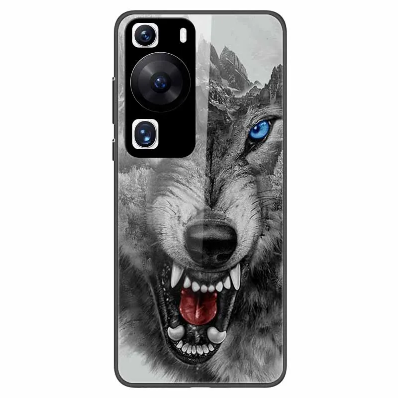 For Huawei P60 Case Tempered Glass Fashion Hard Phone Covers for Huawei P60 Pro Back Shell Protective Capas P 60 / P60Pro Coques