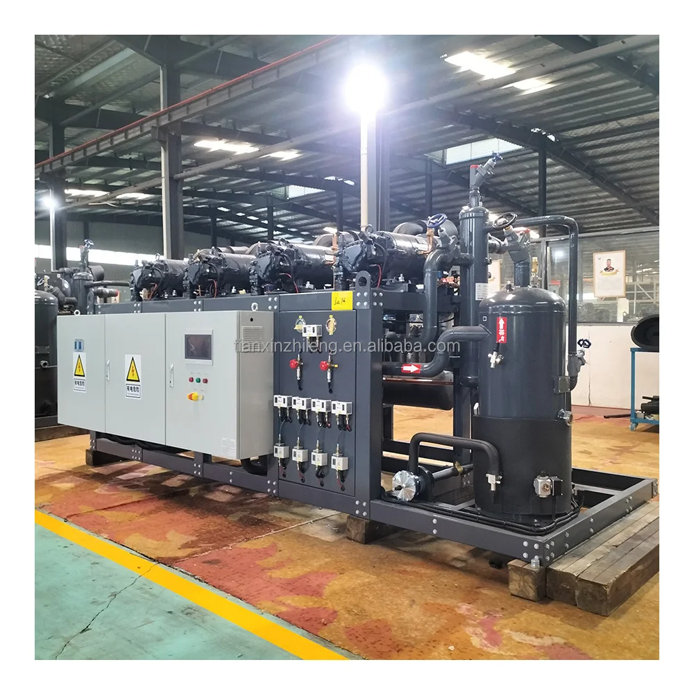 Parallel Screw Compressor Refrigeration Unit Low Temperature Condensing Unit for Big Cold Storage