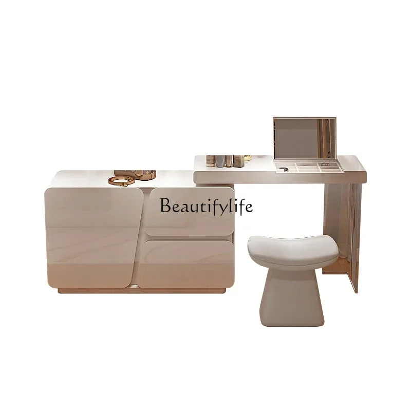 

FG11Dresser Cream Style Household Bedroom Makeup Table Simple Modern Bedside Storage Cabinet