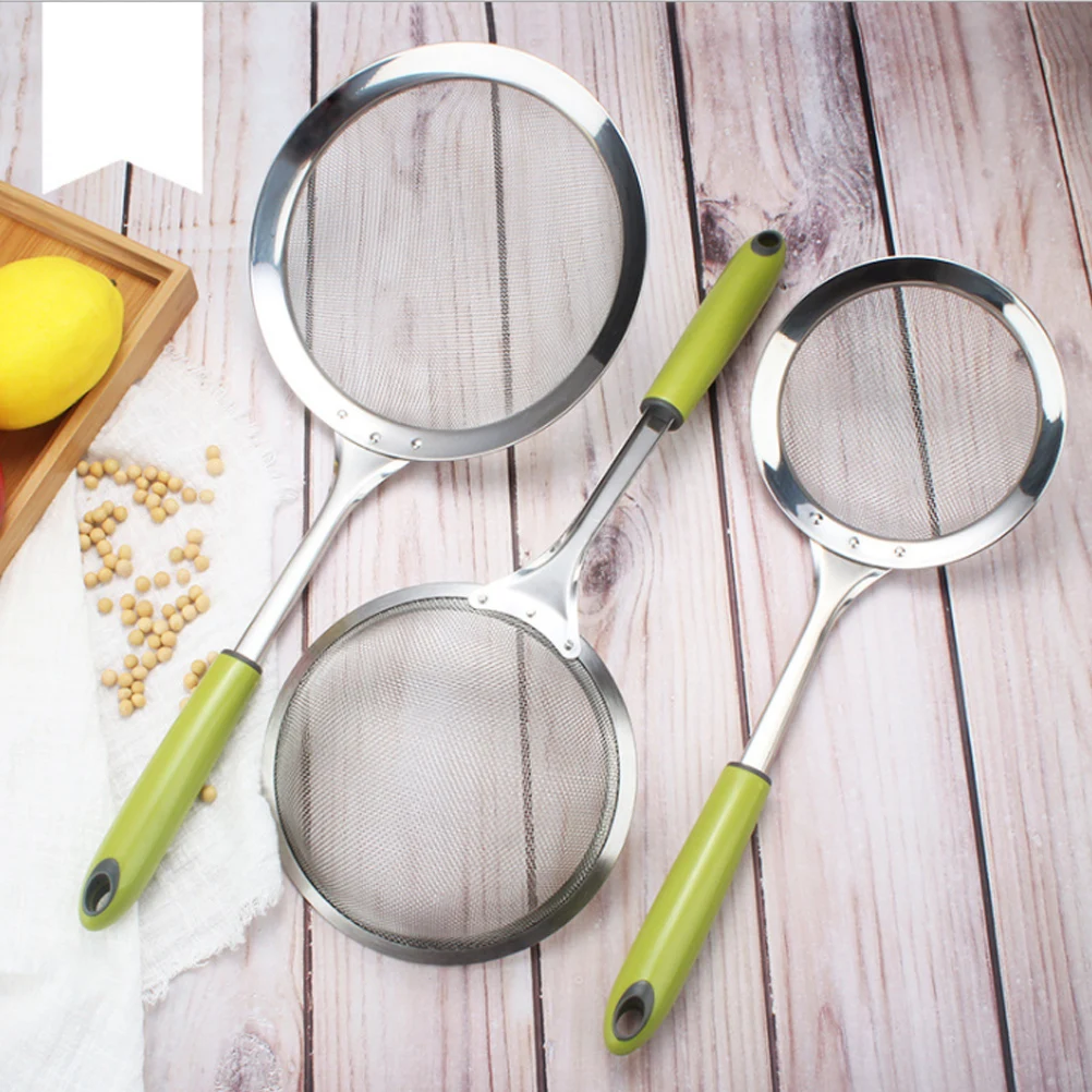 

Stainless Steel Hotpot Strainer Fine Mesh Long Handle Noodles French Fries Skimmer Ladle Home Kitchen Colander