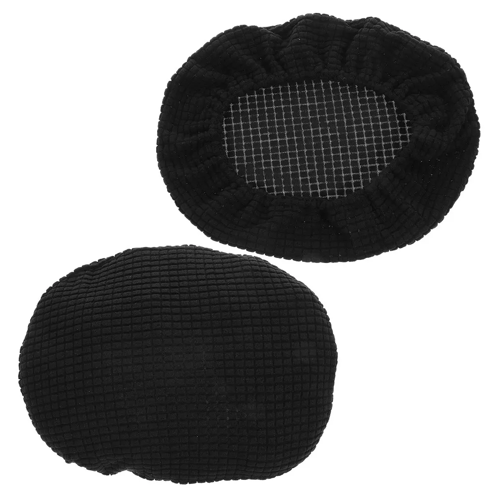 2Pcs Elastic Thickened Office Chair Headrest Covers Semi-Enclosed Stretchable Stain Resistant Half Wrap Computer Swivel Chair