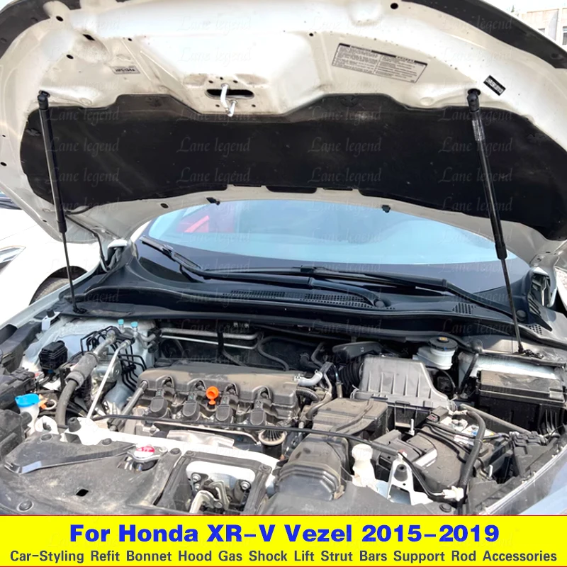 For Honda HR-V HRV XR-V Vezel 2015-2019 Car Front Bonnet Hood Modify Gas Struts Lift Support Shock Damper Absorber Hydraulic Rod