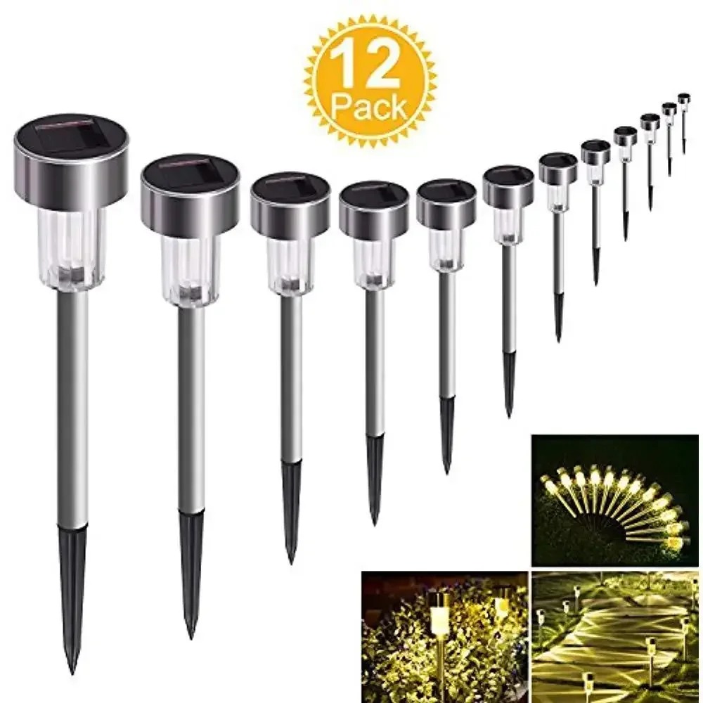 

New Solar Lights Garden Decoration Tools Outdoor Solar Powered Lamps Waterproof Landscape Lighting for Pathway Patio Yard Lawn