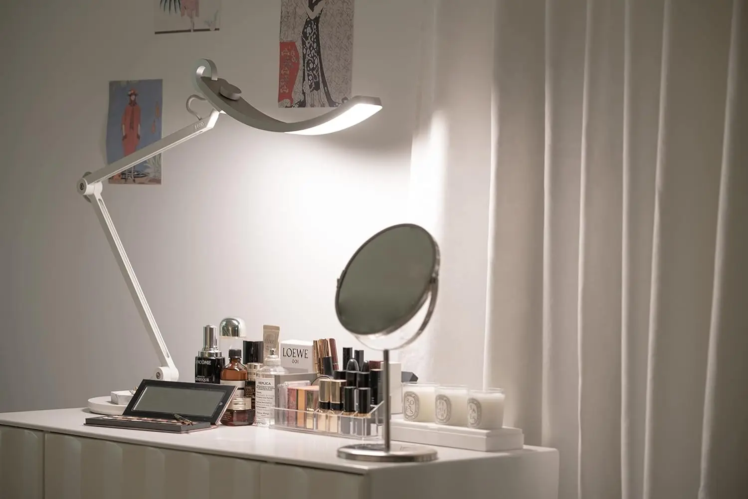 Eye-caring for Home Office, Reading, Study, Craft Ultrawide, Bright, Dimmable with 13 Color Modes Adjustable Arm