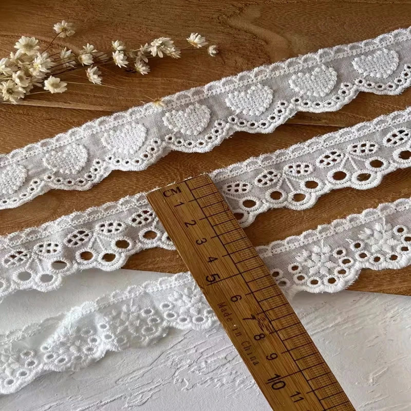 Water-soluble Embroidery Cotton Lace Accessories Handmade Diy Clothing Materials Hollow Decorative Lace With Flower Strips