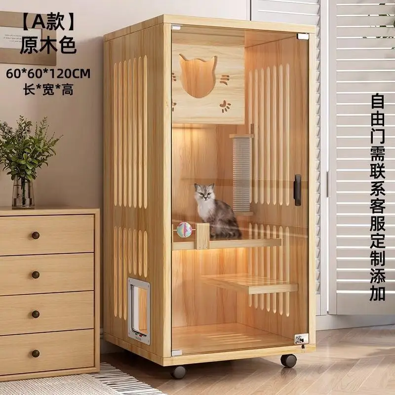 Villa Edition Solid Wood Home  Cabinet Panoramic  Nest Indoor  Cage  House House Pet Cabinet