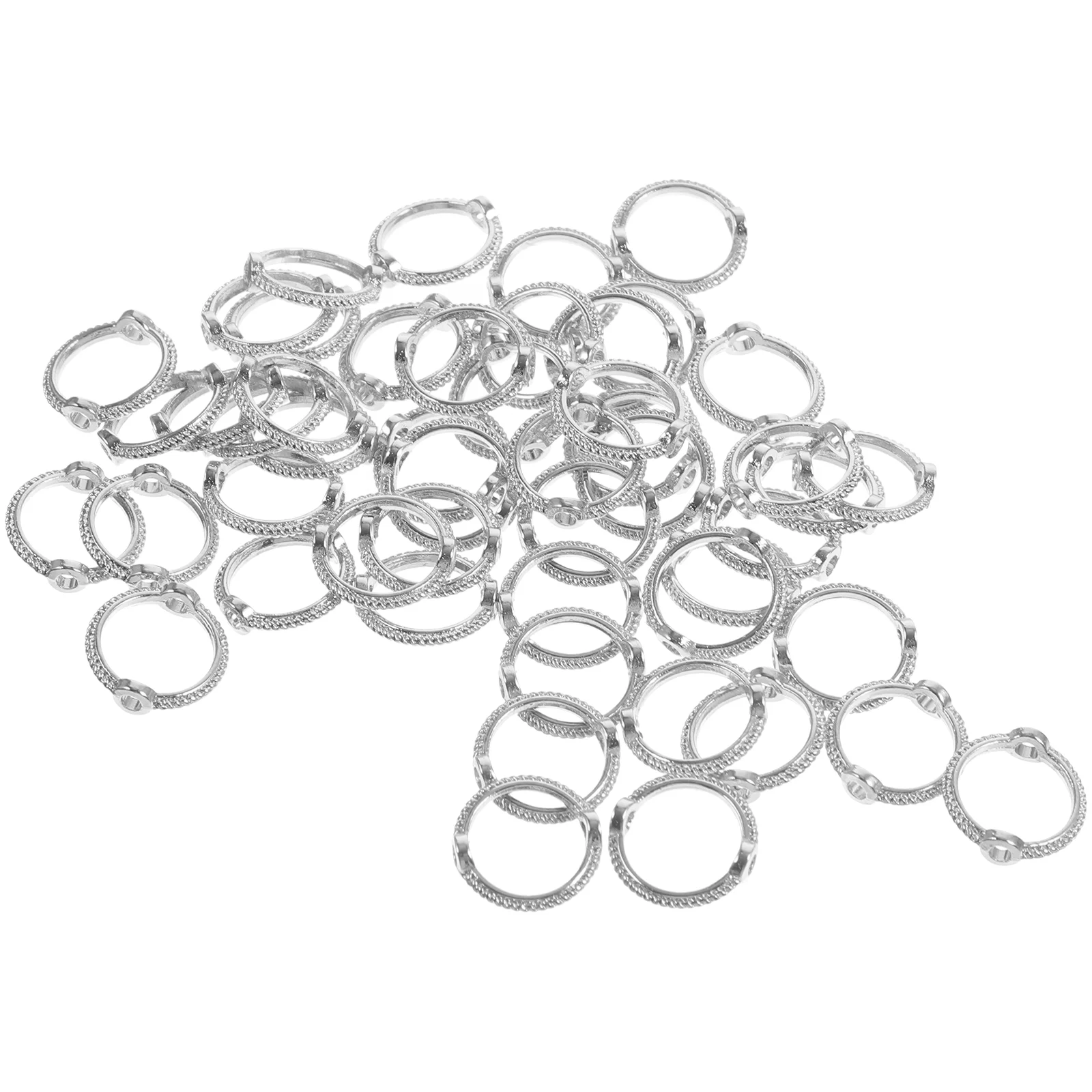 

50pcs Round Bead Frames DIY Circle Bead Frames for Earring Bracelet Necklace Making diy metal beads frame