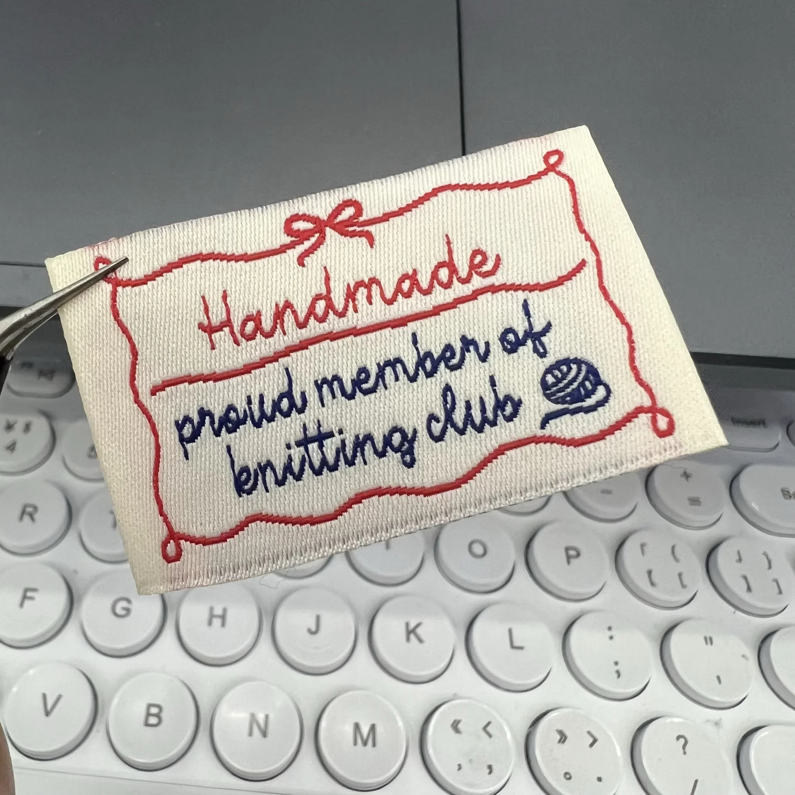 Stock cloth label, handmade DIY weaving label, weaving mark embroidery label