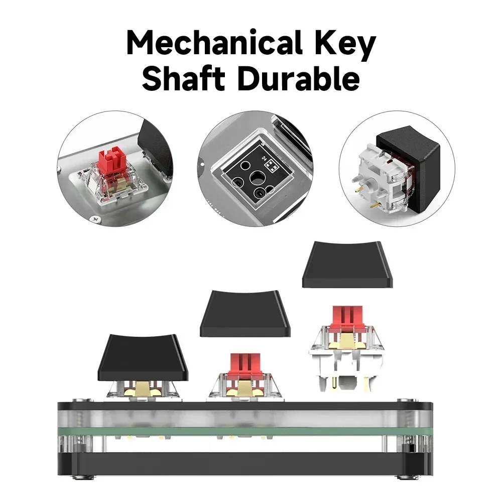 

Игровая клавиатура для планшета, макро-мини-клавиатура для киберспорта, 3-клавишная RGB-программирование, механическая игровая портативная клавиатура с индивидуальным переключателем