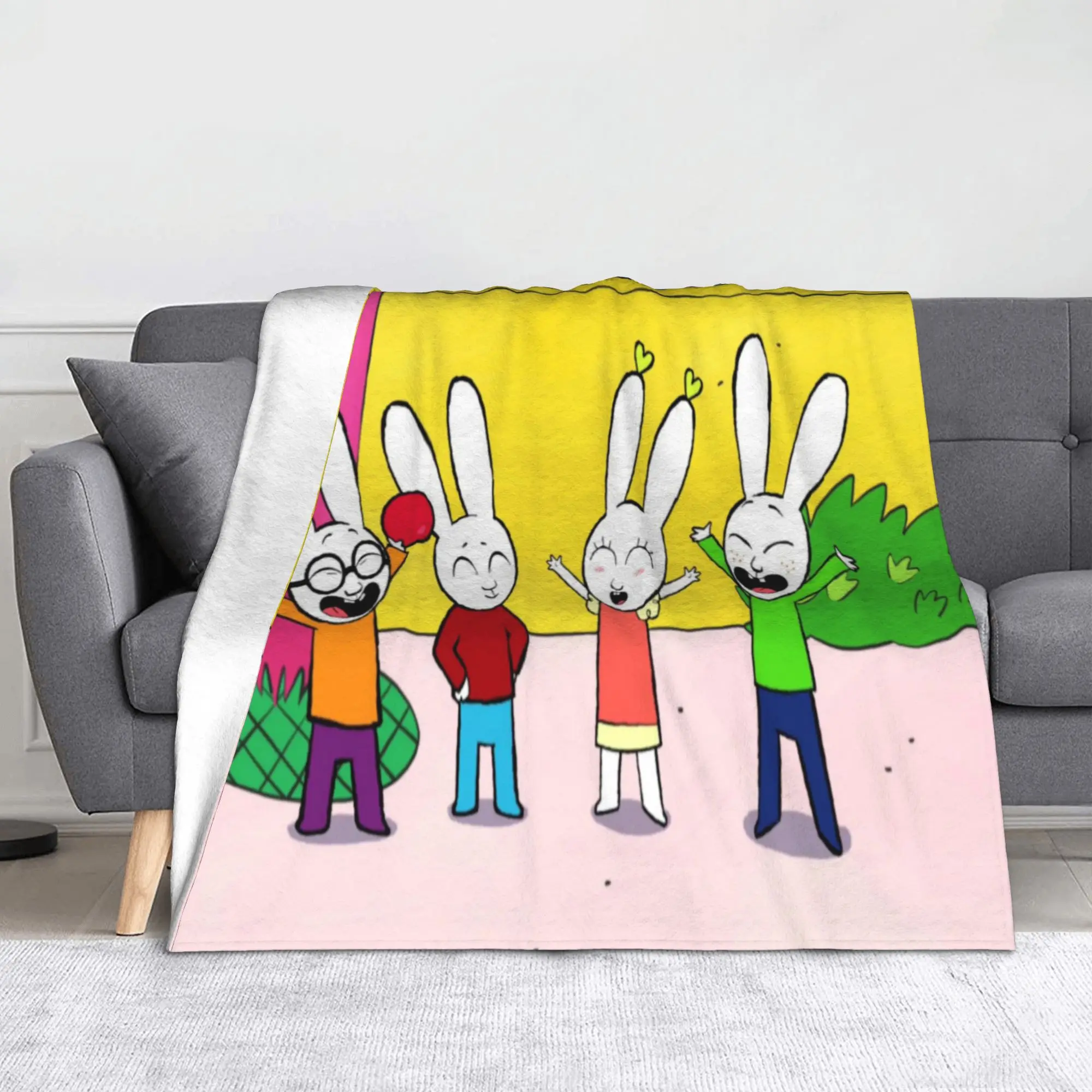 Simon Super Rabbit Blanket Multiple Sizes Soft and Lightweight  Throw Blankets for Couch Sofa and Bed