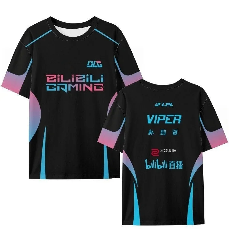 League of Legends Esports LPL BLG Team 3D-gedrucktes Team-Uniform-T-Shirt Modisches Lässiges Lockeres Dünnes Schnelltrocknendes Oberteil – Detail 11