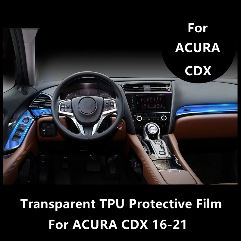 

For ACURA CDX 16-21 Car Interior Center Console Transparent TPU Protective Film Anti-scratch Repair Film Accessories Refit