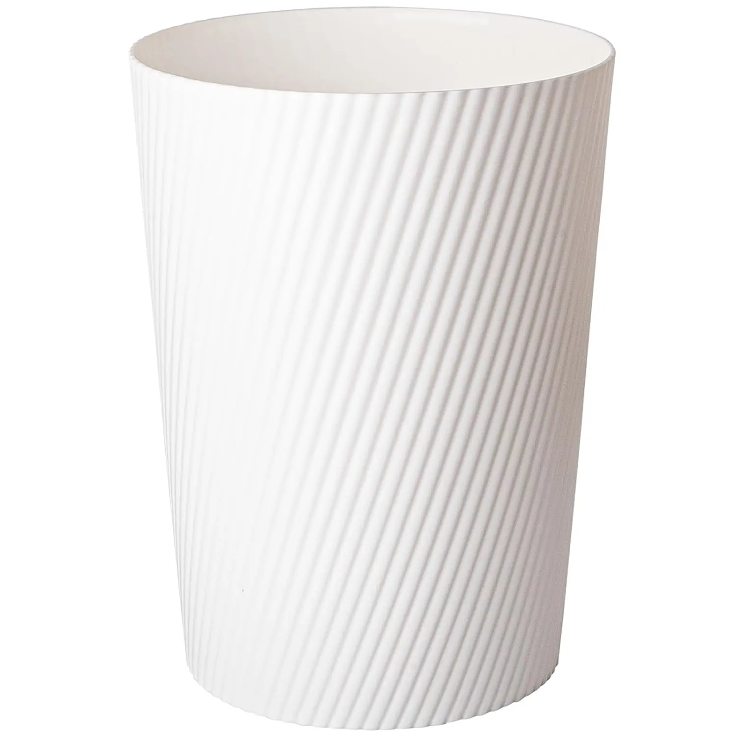 

Small Round Trash Can for Bathroom, Kitchen, Office - Durable Plastic Wastebasket in Multiple Colors