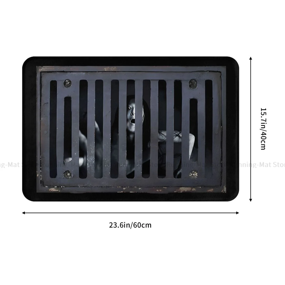 Manhole Well Cover Bedroom Mat The Grudge Horror Creepy Grate Doormat Kitchen Carpet Balcony Rug Home Decor