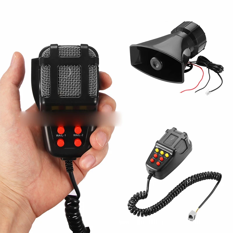 

12V 7 Sounds 110dB Wireless Electronic Siren Loud Car Warning Alarm Police Fire Siren Horn Car Accessories