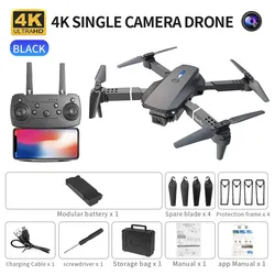E88 ProIntelligent Folding Drone Supports single/Dual Camera Switching 4KPicture Quality+Wide-angle Shooting WiFiDirect Real-Tim