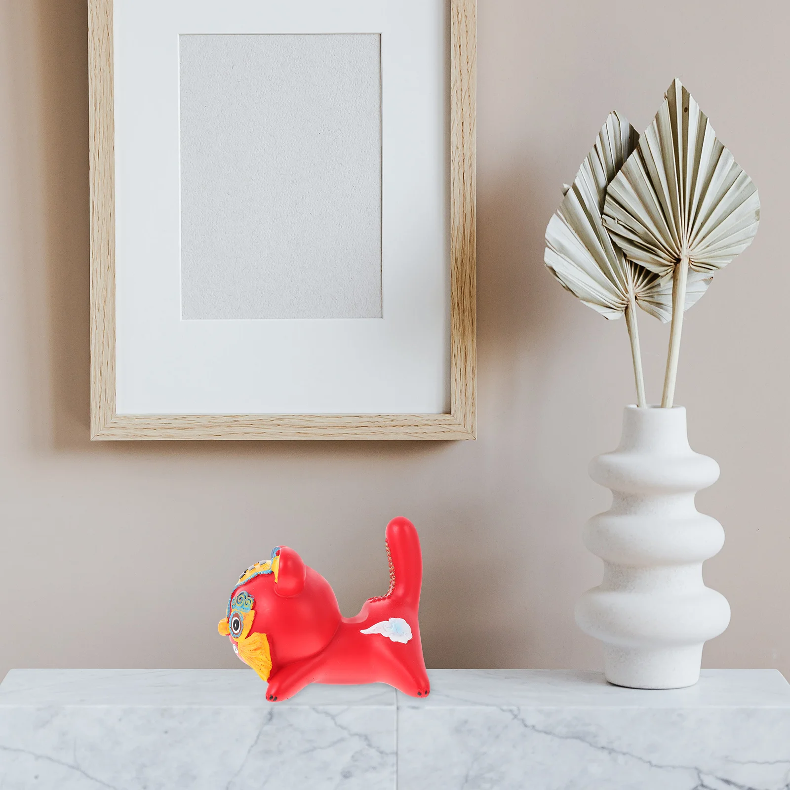 

1Pcs Tiger Mascot Ornament Compact Resin New Year Desktop Decor Small Tiger Statue Home Garden Decoration New Year Gift