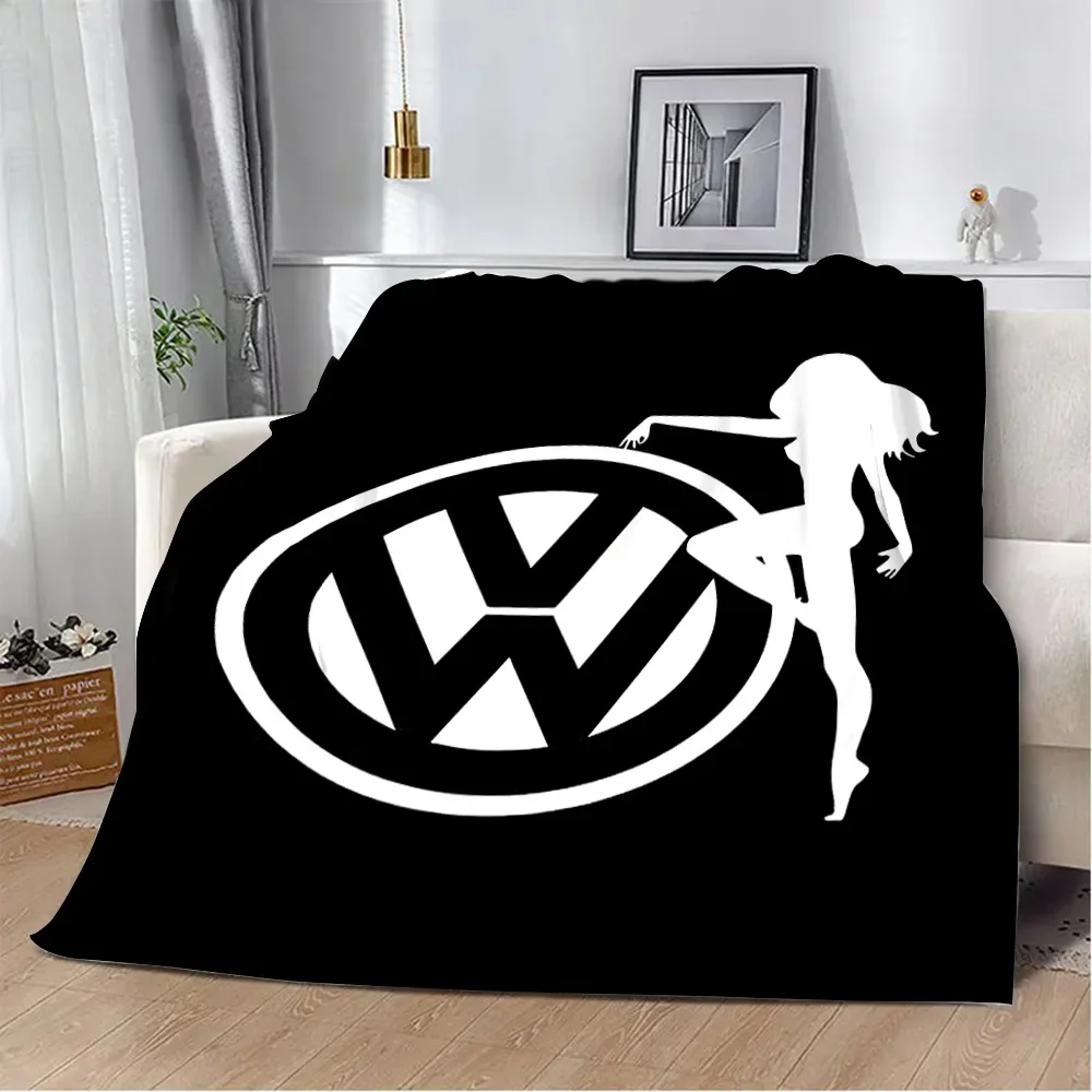 V-VolkswagenS Printed Blanket Picnic Blankets Warm Blanket Soft and Comfortable Blanket Home Travel Birthday Gift