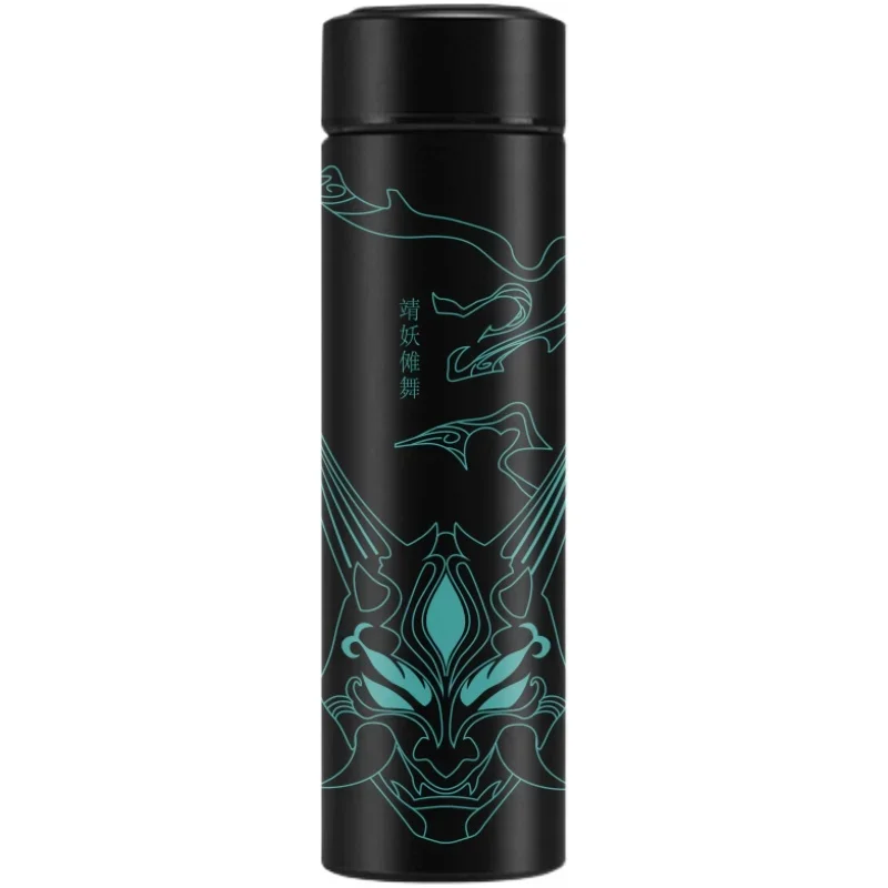 Anime Genshin Impact Hu Tao Xiao Zhongli Intelligent Stainless Steel Thermos Cup Digital Display Vacuum Tumblerful Cosplay Gift