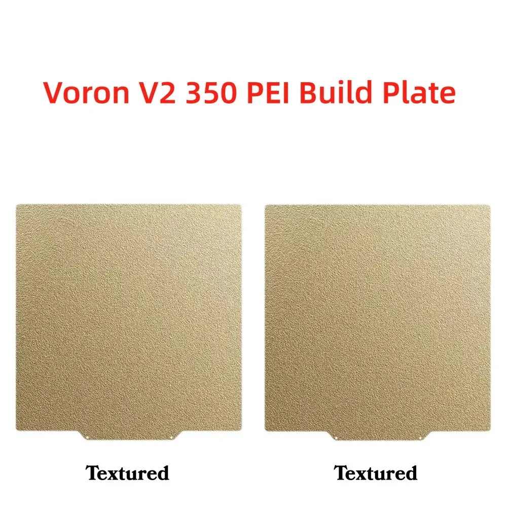 For Sovol SV08 SV03 Build Plate Textured PEI Double Sided Flexible Spring Steel Sheet 355x355mm for Voron 2.4 V2 350 3D Printer 3