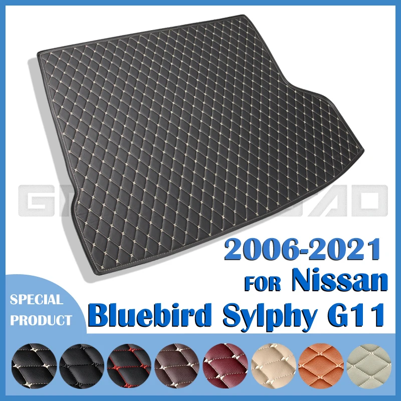 Car Trunk Mat For Nissan Bluebird Sylphy G11 2006-2021 20 19 18 17 16 15 14 13 12 11 10 09 Custom Car Accessories Auto Interior