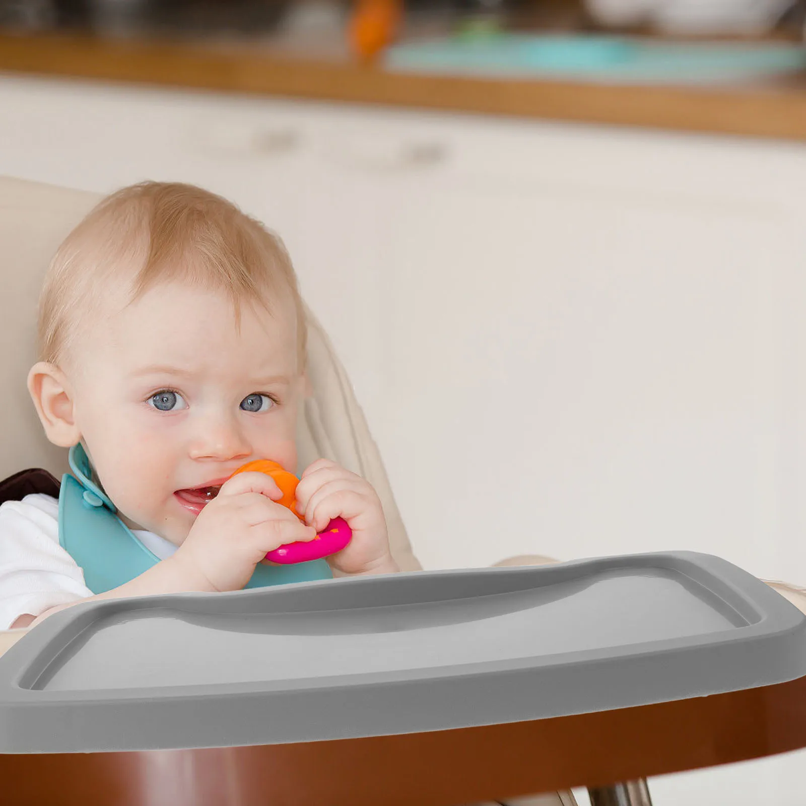 

Детский стульчик для кормления, поднос для еды, пластиковый съемный, легко чистится, многоразовый обеденный поднос, устойчивая опора, обеденный аксессуар, тарелки для детской коляски