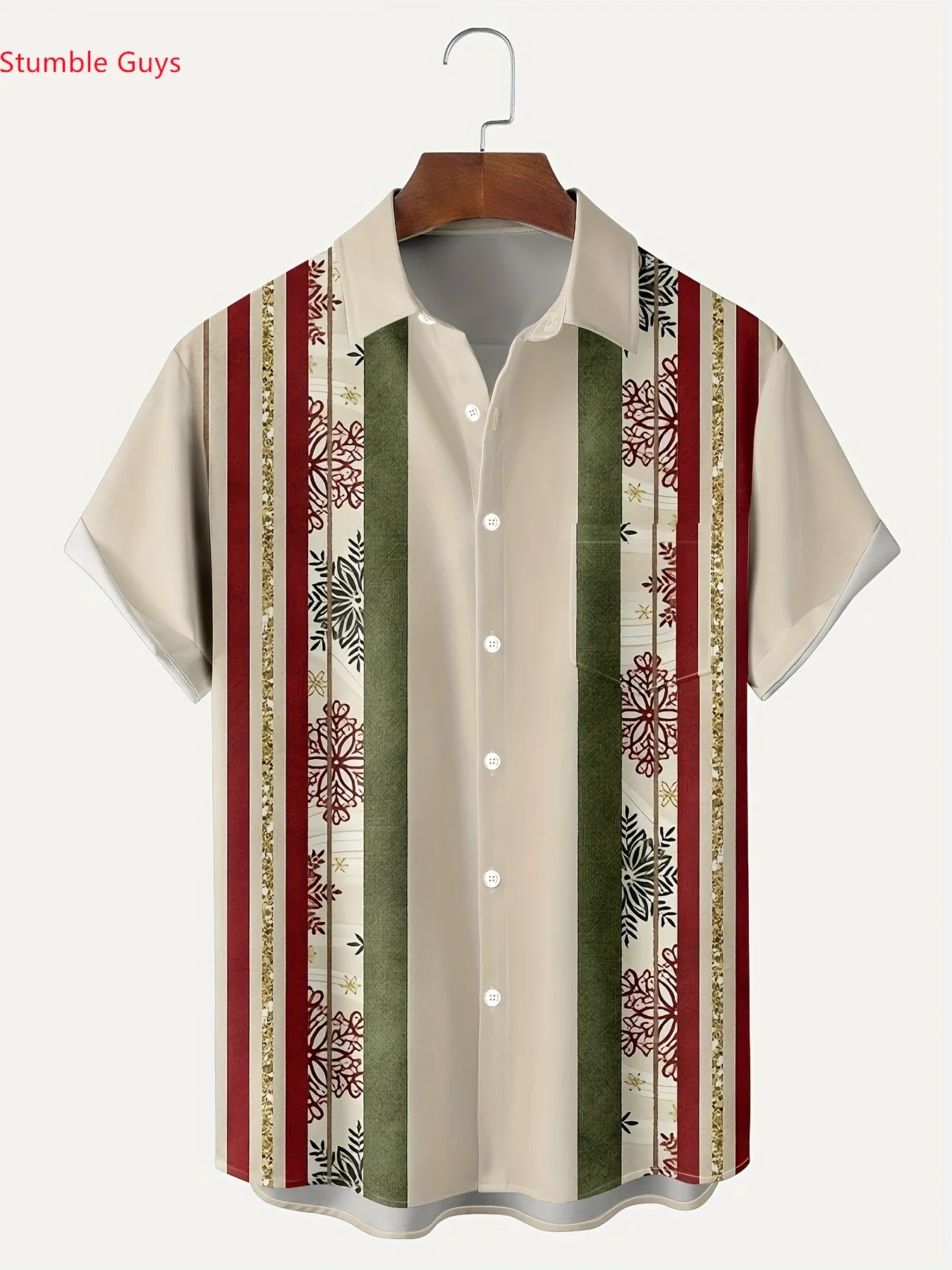

Men's Summer Loose Fit Hawaiian Shirt Man Short Sleeve Stylish Party Print Comfortable Breathable Fashion Vacation Tops