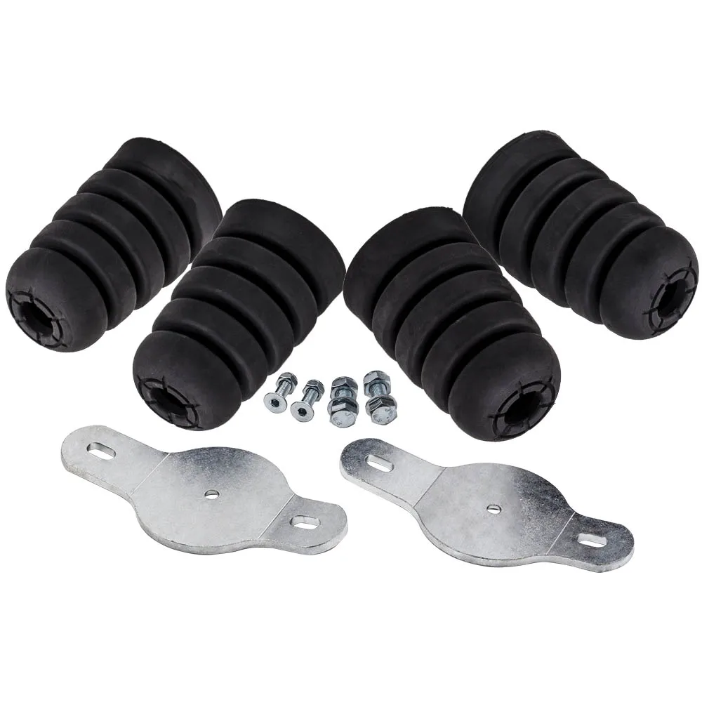 Front +Rear Extension Rubber Bump Stops w/ Bracket Kit For Nissan Patrol GU GQ