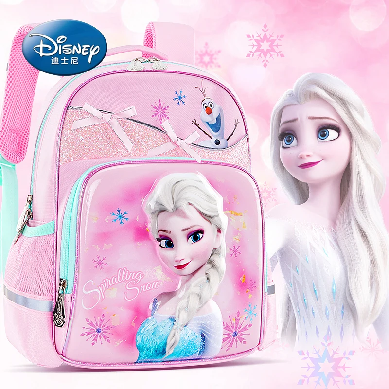 Genuine 35cm Disney Frozen Elsa Anna Backpack Fashion kindergarten School Book Bag Girls Kawaii Travel Backpack Christmas Gifts