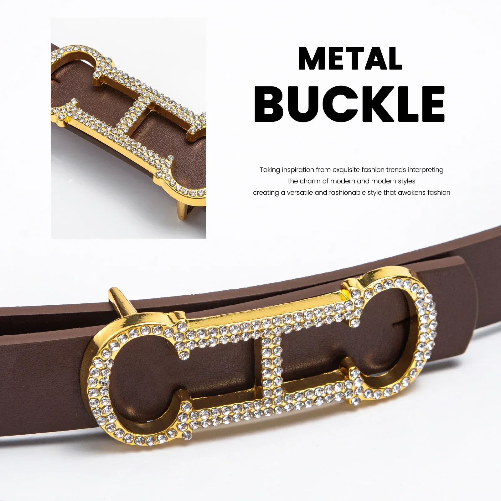 العلامة التجارية الفاخرة حزام جلد النساء مصمم سبيكة مشبك جلد طبيعي حزام الخصر الإناث الجينز بنطلون فستان حزام الخصر