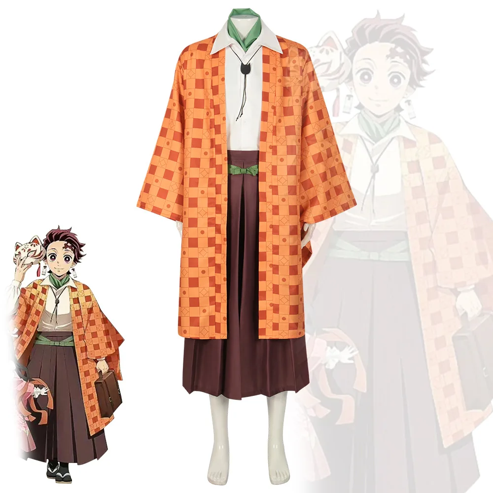 

Sakura-themed Cosplay Costume Set For Tanjiro Kamado Including A Full Set Of Japanese Traditional Clothing For Anime Cosplay