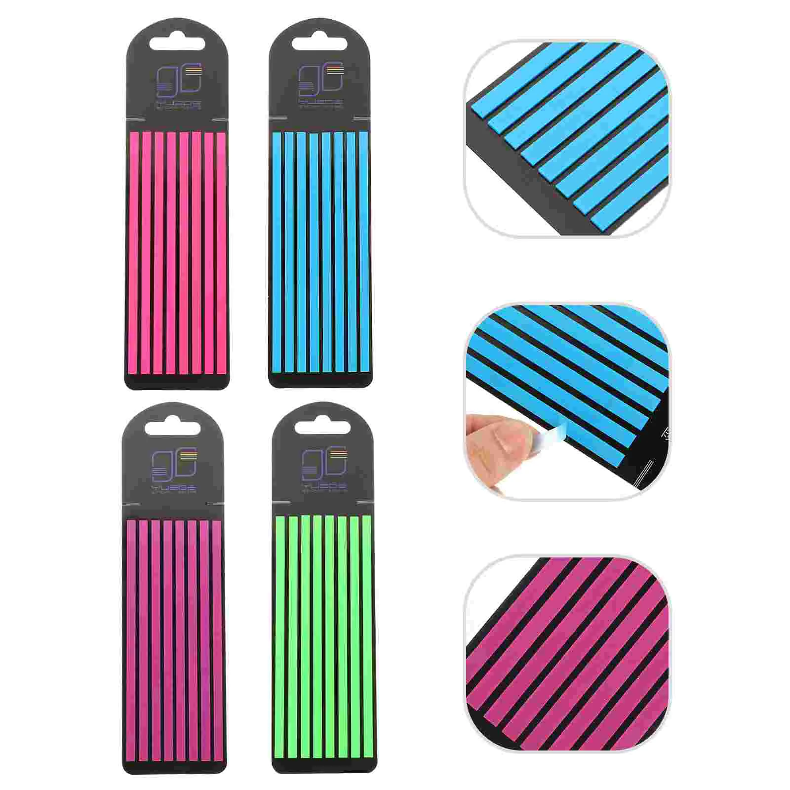 4 Books Stickers for Kids Notes Highlighter Tape Accessories Mark Accessory Child Pastel