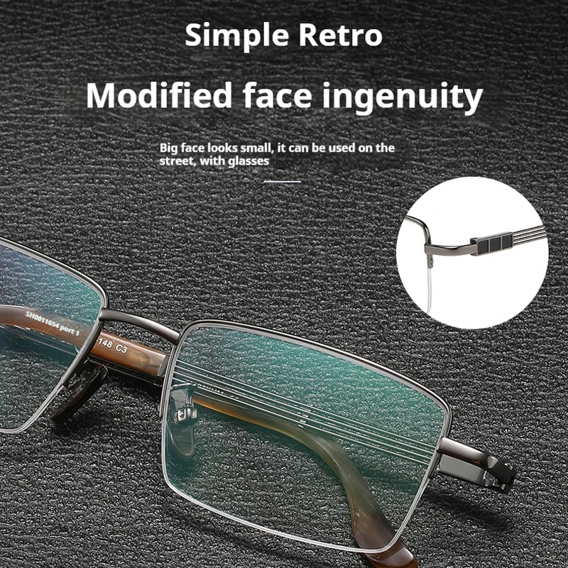 럭셔리 브랜드 천연 소뿔 소재 안경 티타늄 처방 프로그레시브 안경 안경도 안경테