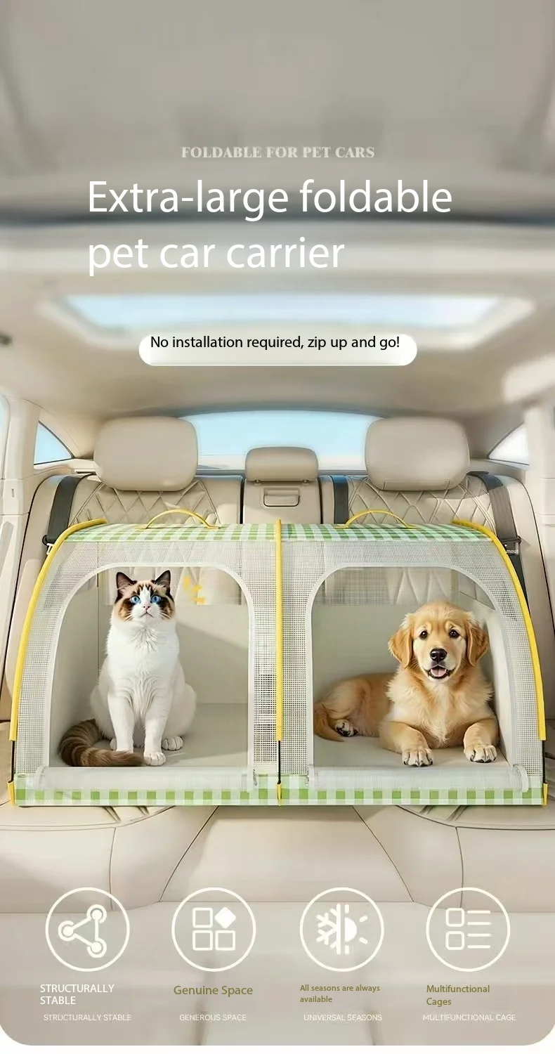 

Home & Garden Car-mounted doghouse and cathouse, four-season foldable portable pet cage, outdoor artifact