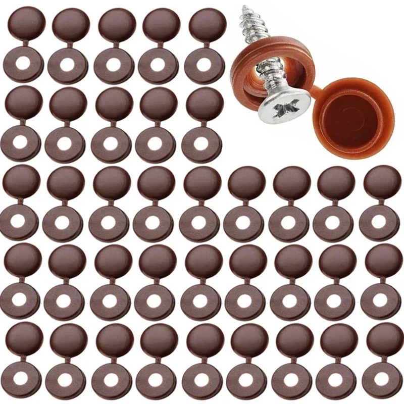 100PCS Plastic Screw Cap Decorative Covers