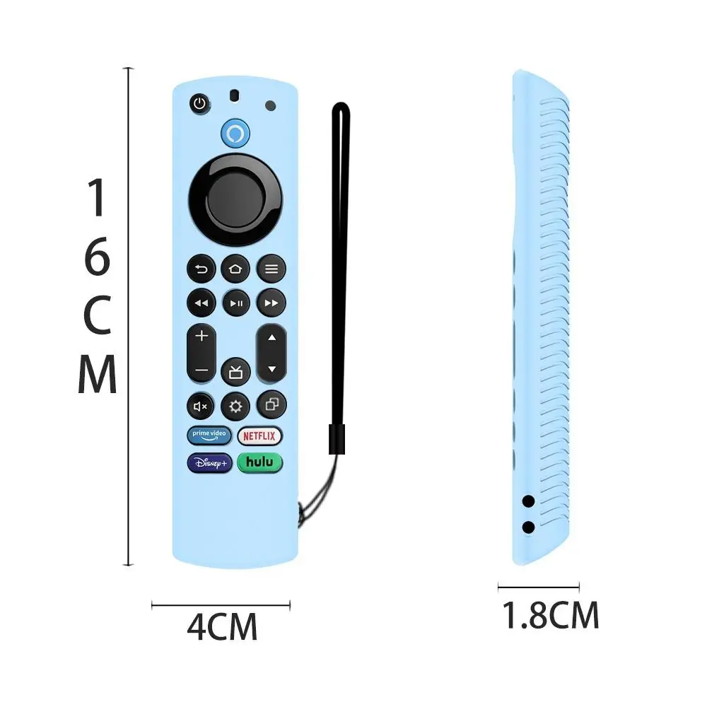 Silicone Fire TV Remote Case Lanyard Included Protective Case for Toshiba/Insignia/ Fire TV Omni Series/Fire TV 4-Series