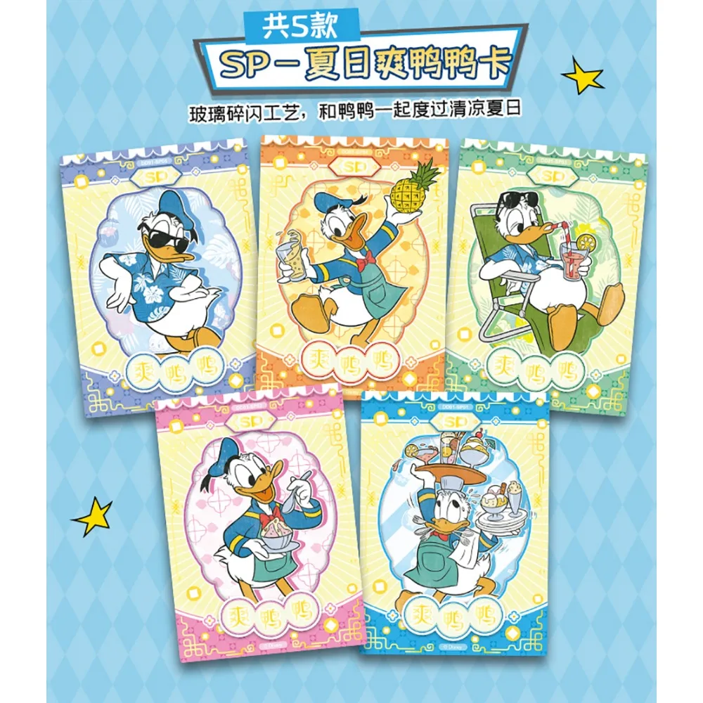 Carte de collection de dessins animés Disney Donald Duck pour enfants, cartes amusantes, anime mignon, Rick, 90e travailleur, ChimArt, multi-style, cadeau