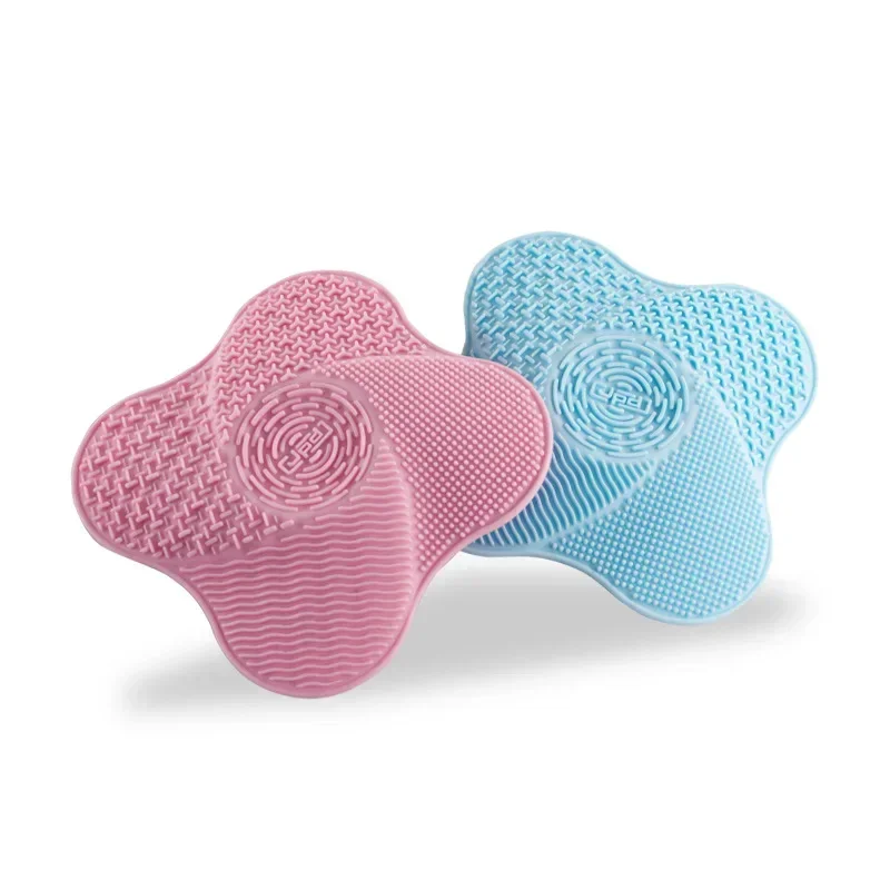 Silicone Maquiagem Brush Cleaning Pad, Removedor De Pó De Beleza, Tigelas De Lavagem, Ferramentas De Esponja Seca E Molhada