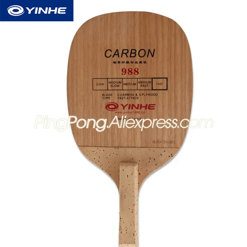 Original YINHE 988 Carbon Table Tennis Blade Fast Attack Japanese Penhold JS Handle Racket Ping Pong Bat Paddle