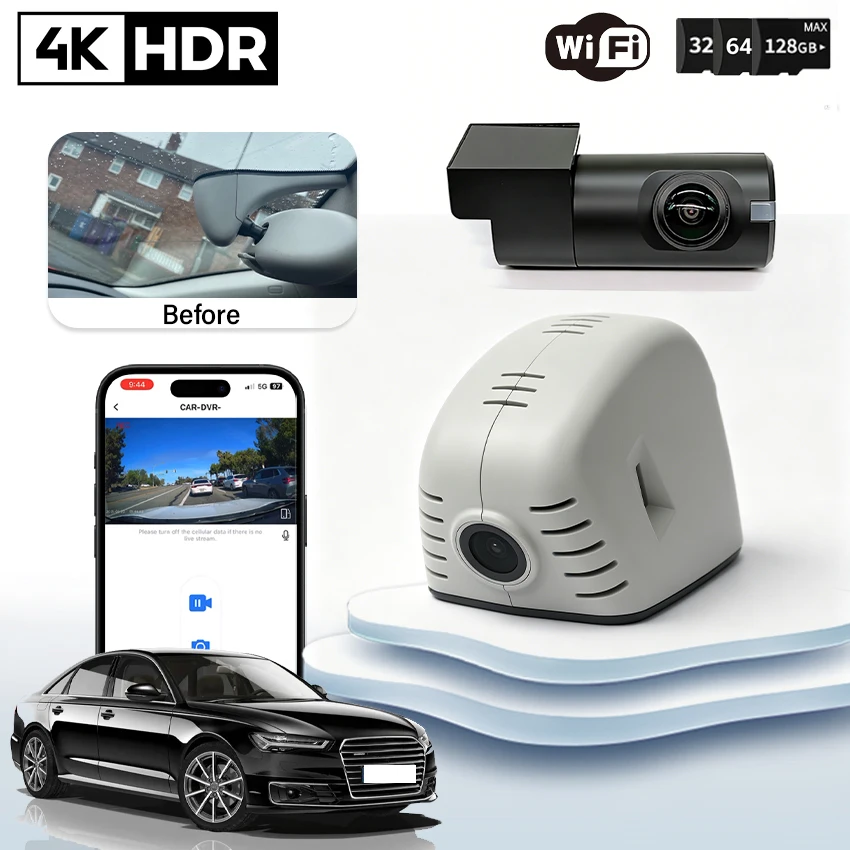 For Audi A1 A3 A4 A5 A6 A7 A8 Q3 Q5 Q7 TT 2013 2014 2015 NEW! 4K 2160P Camera Night Vision DashCam Car Dvr Video Recorder