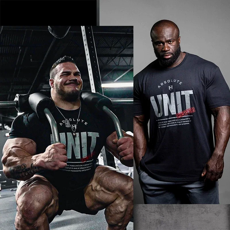 2026 Gym Bodybuilding Workout T-Shirt Kids Adults Oversized Front Back Double Print Tee Casual Loose Short Sleeve Crew Neck Tops