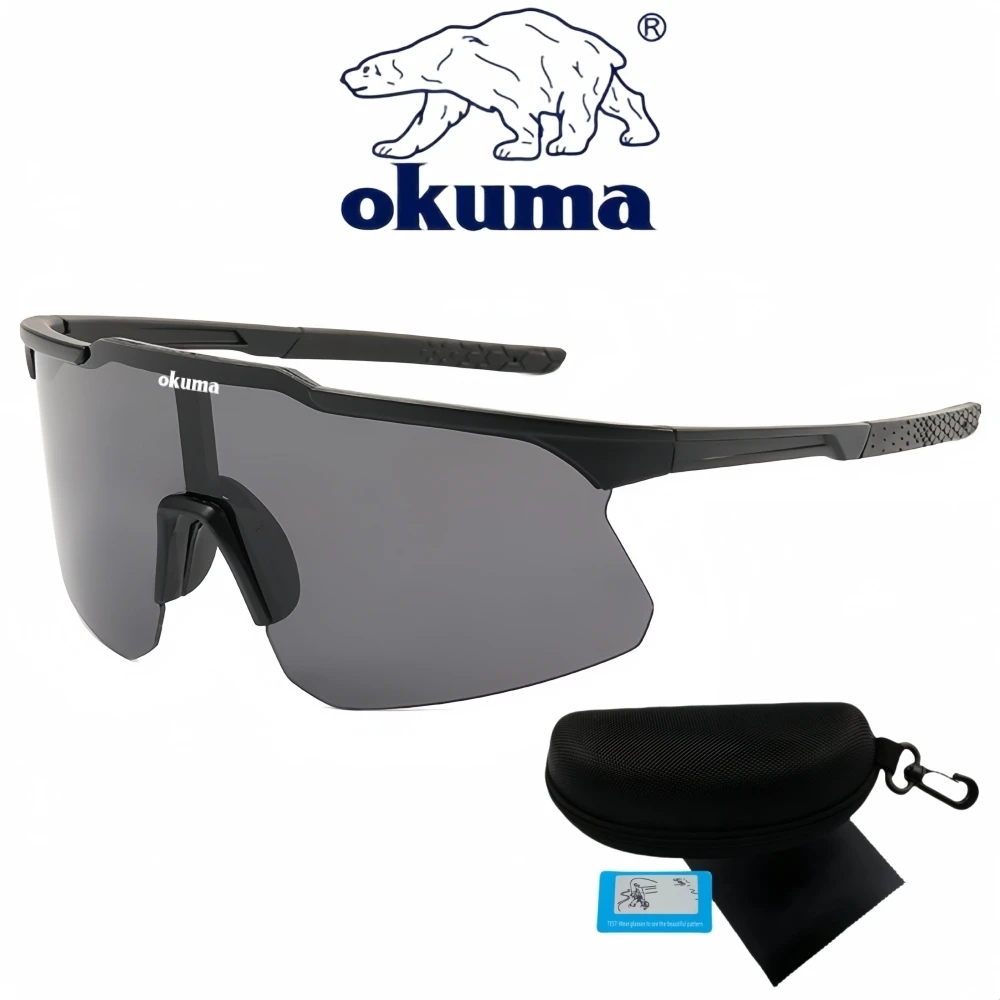 

OKUMA Cycling Sunglasses Women Men Sports Glasses Riding Eyewear Mountain Bike Road Outdoor Lenses glasses case Fishing goggles