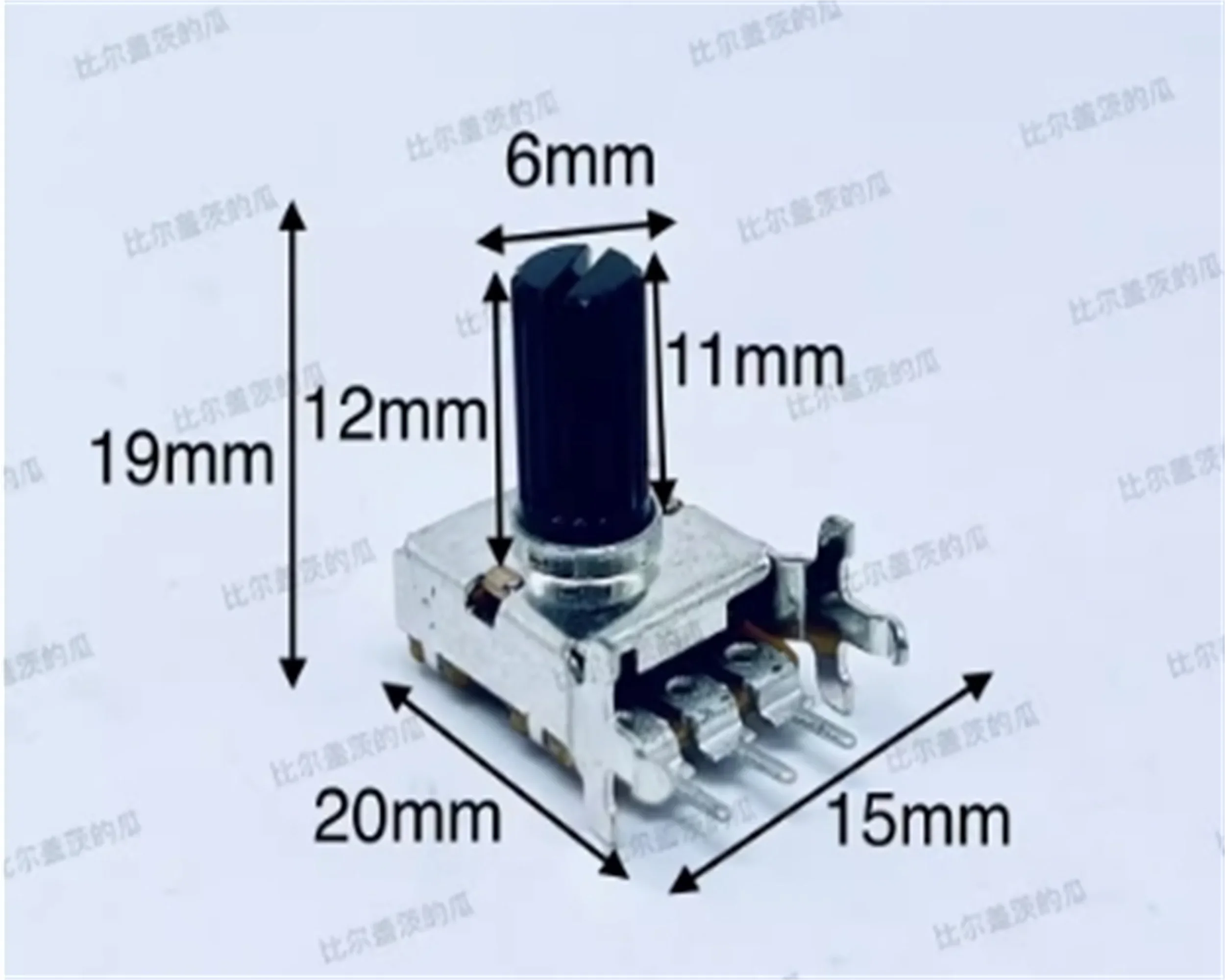 1 piece of ALPHA RV12 potentiometer, 3-pin single row imported amplifier, microphone B10K, adjustable shaft length 11mm