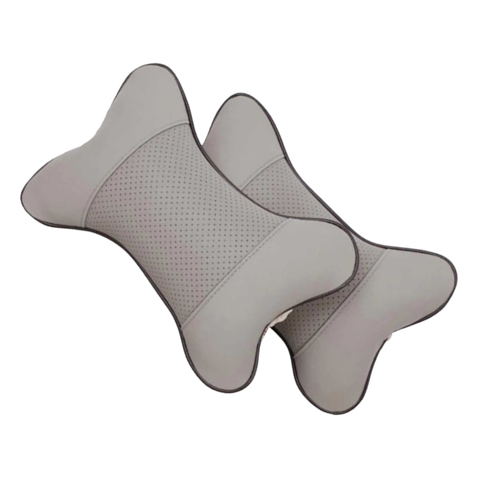 

2pcs Neck Pillow Auto: 10.6"X7"X3.5" Bone Shape Car Rest Cushion Soft Breathable Ergonomic Support For Driving Travel Headrest