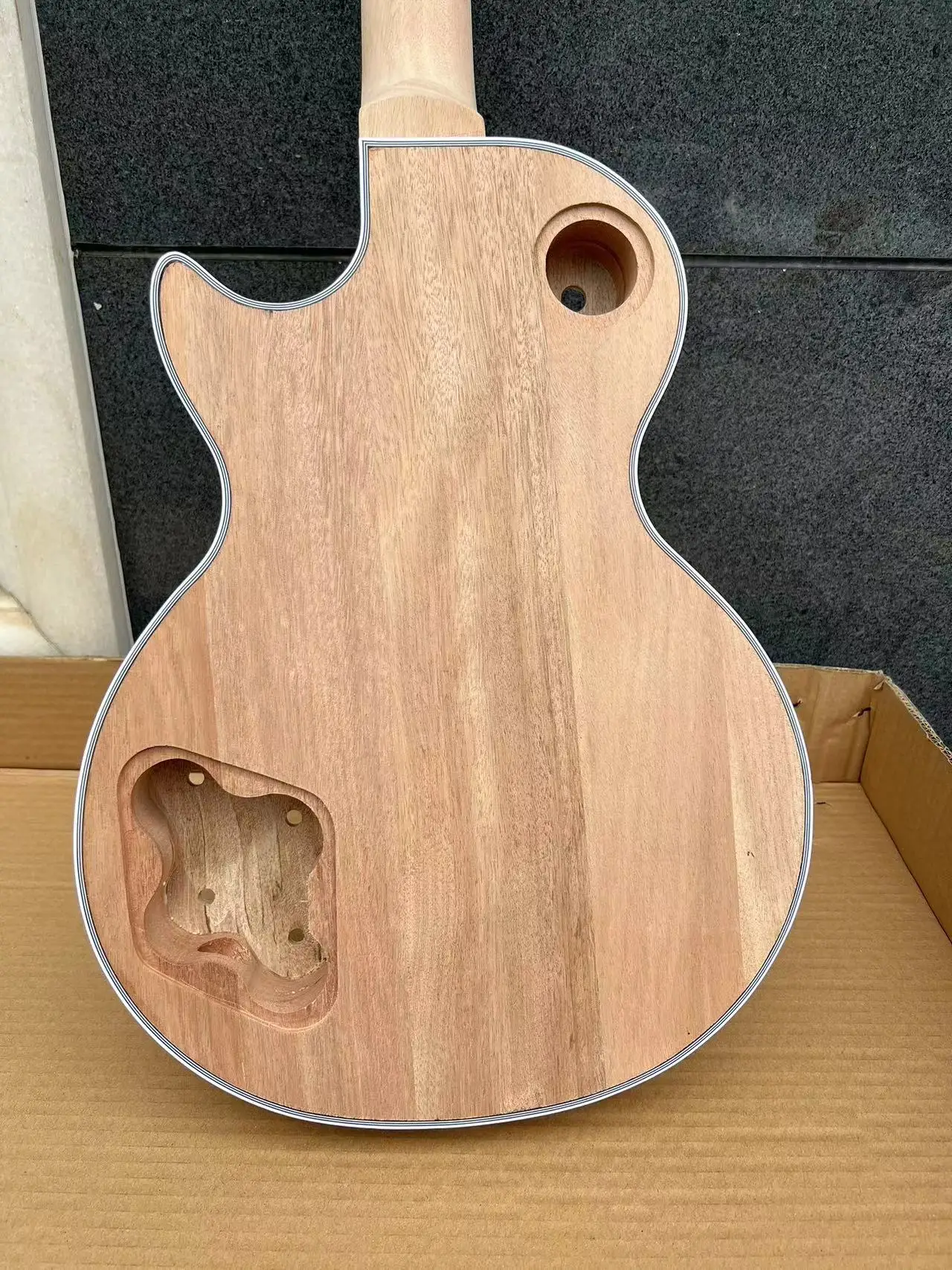 1 set Best New LP style Guitar Maple wood Body and neck DIY Unfinished Electric Guitar accessories