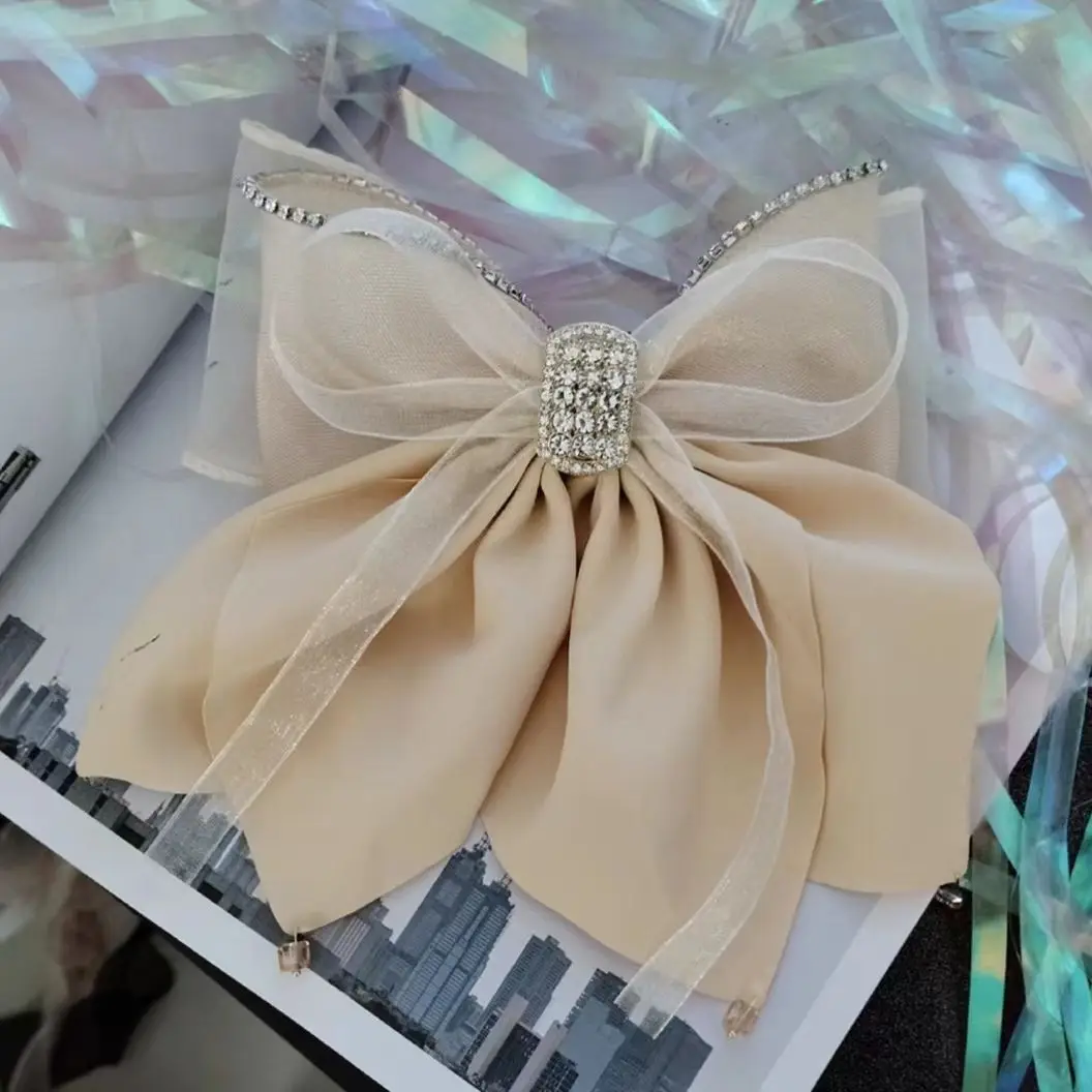 

Female Hair Accessories for Women Girls Black Butterfly Hair Clip Crystal Hairpins Spring Autumn Ponytail Barrettes New Headwear